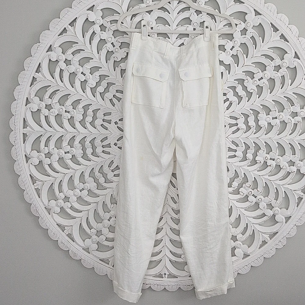 NWT J. Crew Seaside Cargo Linen Pants Size 0 - Picture 4 of 9